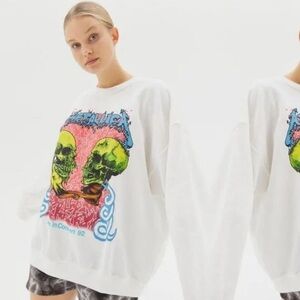 Urban Outfitters Metallica Crew Sweatshirt with Skulls